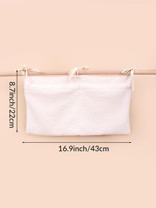 2 Taschen Baby Bedside Velvet Hanging Aufbewahrung tasche Kinderwagen Hängende Aufbewahrung tasche für Baby flasche und Spielzeug - Product Image 6