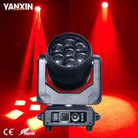YANXIN Mini 7*60W abeille oeil LED lumière principale mobile RGBW Zoom faisceau de lavage DMX512 contrôle du son Disco DJ équipement d'éclairage de scène