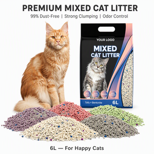 Litière pour chat en bentonite et tofu Ivve, forte absorption, 99 % sans poussière, désodorisant, parfum personnalisé, contrôle des odeurs, jetable dans les toilettes, écologique - Product Image 1
