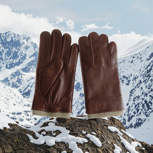 Gants en cuir d'agneau pour hommes, personnalisables, avec doublure en laine chaude, utilisation quotidienne, fabrication directe, vente en gros - Product Image 6