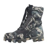 Bottes tactiques montantes numériques noires camouflage en toile et maille, semelle en caoutchouc, vente directe usine pour l'entraînement tactique et la guerre terrestre