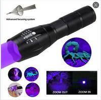 Linterna LED de Aluminio 395NM con Zoom, Enfoque Ajustable, Lámpara de Mano para Camping, OEM 60 IP65, Recargable con Batería 18650