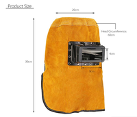 Chapeau de protection faciale de soudeur en cuir de vachette Casquette de casque portable pour le soudage et les respirateurs