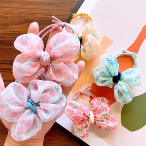New children's hair accessories, Korean style, floral 3D <b>bow</b> hair tie, girls' ponytail hair <b>clip</b>, small flower hair <b>clip</b> - Product Image 1
