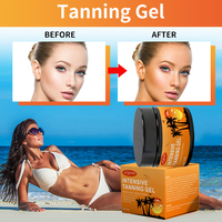 Gel bronzant intensif pour le soin solaire, uniformise le teint, logo privé OEM, pour utilisation en cabine solaire et en extérieur