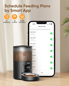 เครื่องจ่ายอาหารอัตโนมัติ4L-6L สุนัขแมวสมาร์ทที่ให้อาหารสัตว์เลี้ยงผ่านแอป Wifi ควบคุมระยะไกลเครื่องให้อาหารสัตว์เลี้ยงอัตโนมัติตามกำหนดเวลาสำหรับสุนัขและแมว - Product Image 4