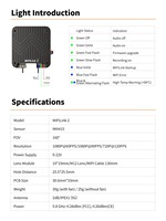 RunCam WiFiLink 2 Digital HD FPV Air Unit OpenIPC 1080P 90fps Sensor IMX415 Doble LED Indicador de Estado Kit de Cámara VTX Inalámbrica 5G