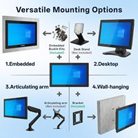 Nouvel écran tactile industriel noir de 17 pouces, écran LCD étanche IP65 |   Support VESA tactile capacitif à 10 points