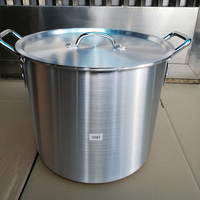 Grandes marmites de restauration commerciale 60QT 80QT 100QT Grandes marmites en aluminium pour soupe Ensembles de marmites de cuisson
