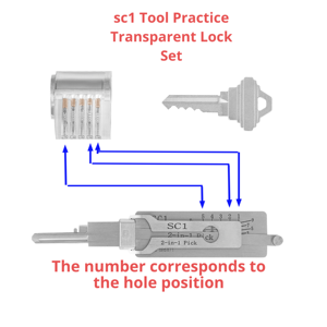 Super Tools 2-en-1 Right Lock Pick Side SC1 Silver Durable Blank Keys Box Embalaje para EE. UU. Market Locksmith Supplies Universal - Product Image 1