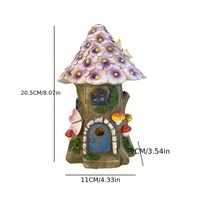 Lampes solaires de jardin en résine en forme de maison de fleurs LED pour l'extérieur, avec contrôle sans fil résistant à l'eau IP44 et design unique