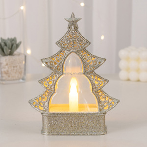 PLANTATION DE PRINTEMPS Lumières de vent à LED en forme d'arbre de Noël Arrangement d'arbre de Noël Bougies Lumières décoratives de Noël - Product Image 5