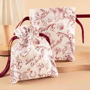 Eco-Friendly Fashion Custom Logo <b>Printed</b> Patterned Fabric Craft Cotton <b>Canvas</b> Pouch - Product Image 5