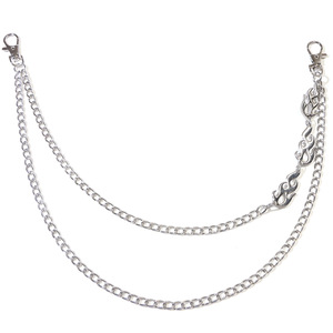 Chaîne de taille Yueli Flame pour femmes, en alliage de zinc, double couche, style hip-hop, pour boîte de nuit, style streetwear, chaîne de corps tendance - Product Image 5