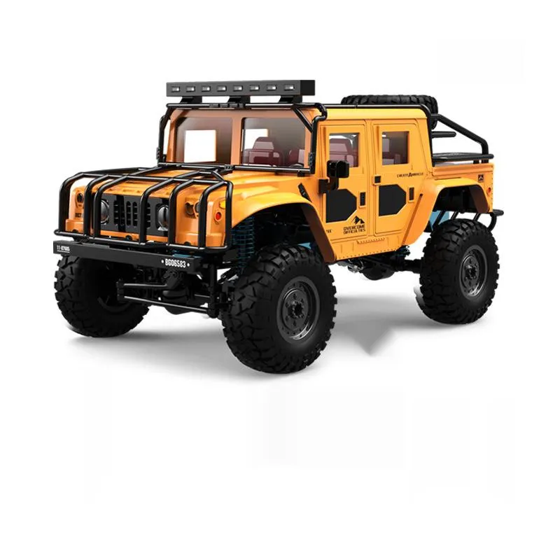 Yüksek hızlı 4WD paletli alaşım Metal modeli SUV su geçirmez tırmanma Off Road RC Drift kamyon radyo uzaktan kumanda araba çocuklar için