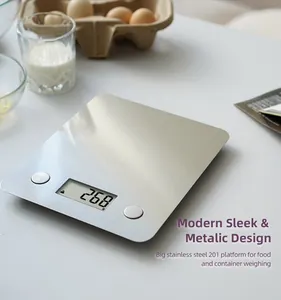 Цифровые кухонные весы Welland, большая платформа из нержавеющей стали для приготовления пищи, подсчет калорий