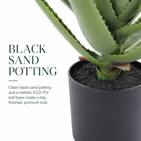 Künstliche Aloe Vera mit Echtem Aussehen, 70cm PE-Material, UV-Beständig, Umweltfreundlich, für Geburtstag, Landschaftsgestaltung, Ostern und Zuhause