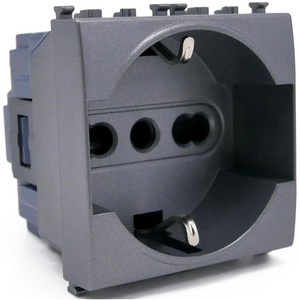 Enchufe Schuko Gris 16A 250V Compatible con Vimar Arke - Product Image 1