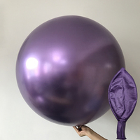 Ballons métalliques personnalisés de 36 pouces, lot de 10, ballons en latex chromés brillants