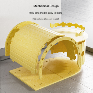Modular Wool Cat <b>Bed</b> Cave Detachable & Assembleable Foldable Eco-Friendly Portable Pet Shelter <b>in</b> <b>Box</b> - Product Image 5