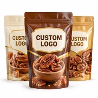 Sachet Doypack Brillant Personnalisé avec Logo pour Noix Caramelisées, Refermable avec Fermeture Éclair, Emballage de Snacks aux Noix, Vente au Détail