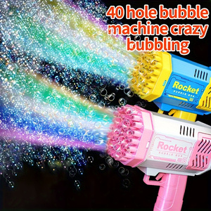 2024 Nâng Cấp Ánh Sáng Điện Pháo Bong Bóng Súng Bong Bóng Bazooka Cho Trẻ Em - Product Image 3