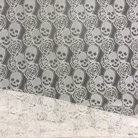 Nouveau design Tissu en dentelle de nylon à motif crâne d'Halloween pour vêtements LT20810