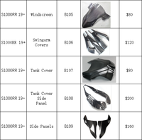 Carénages de cadre en fibre de carbone 3K pour BMW S1000RR 2019-2024, pièces et accessoires de moto