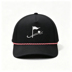 Casquette de baseball en toile perforée découpée au laser à 5 panneaux, séchage rapide, légère, pour le sport, avec logo personnalisé, respirante, pour la course et le trail - Product Image 5