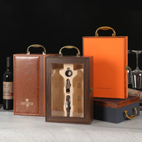 Boîte cadeau en bois portable pour vin, logo personnalisé, coffret de rangement pour bouteille de vin en bois dur, pour mariage, anniversaire, cadeau d'entreprise