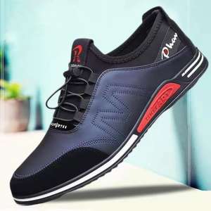 Sepatu Pria Sepatu Kulit Baru Bernapas Model Sport Fashion Versi Korea Alas Lembut Trend Tipis Ringan - Product Image 3
