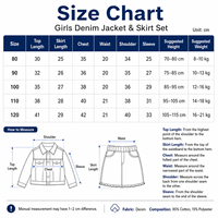 Ensemble deux pièces en jean pour filles MZJ - Veste en jean à manches courtes et jupe pour enfants - Tenue décontractée d'été