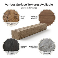Poutres décoratives en PU imitation bois, légères et imperméables, pour la décoration de la cuisine, de la chambre à coucher et du salon