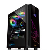 Hongyi dernières tours de bureau RGB Micro ATX MATX ITX Gaming Case Gamer Computer Pc Cases & Towers armoire à panneaux en verre trempé