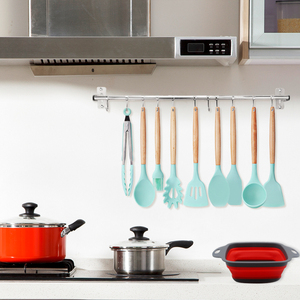 <span class=keywords><strong>Vendeur</strong></span> Chaud d'amazon Naturel Bois Outil De <span class=keywords><strong>Cuisine</strong></span> Ensemble D'ustensiles de <span class=keywords><strong>Cuisine</strong></span> <span class=keywords><strong>En</strong></span> Silicone - Product Image 6