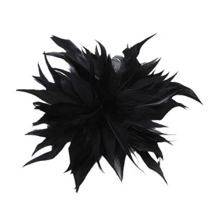 Broche faite main en plumes de poulet, corsage, épingle à robe, coiffe avec bords volantés, modèle 0613-2 - Product Image 5