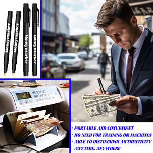 Bolígrafo <span class=keywords><strong>detector</strong></span> de dinero falsificado, marcador de dinero, bolígrafo <span class=keywords><strong>detector</strong></span> de <span class=keywords><strong>billetes</strong></span> con punta de cincel mejorada, detecta <span class=keywords><strong>billetes</strong></span> <span class=keywords><strong>falsos</strong></span> - Product Image 4