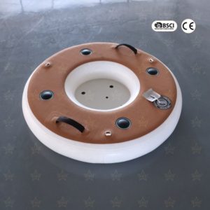 Île flottante gonflable ronde commerciale, pont gonflable avec porte-gobelets et porte-bière, pont flottant gonflable pour yacht - Product Image 6