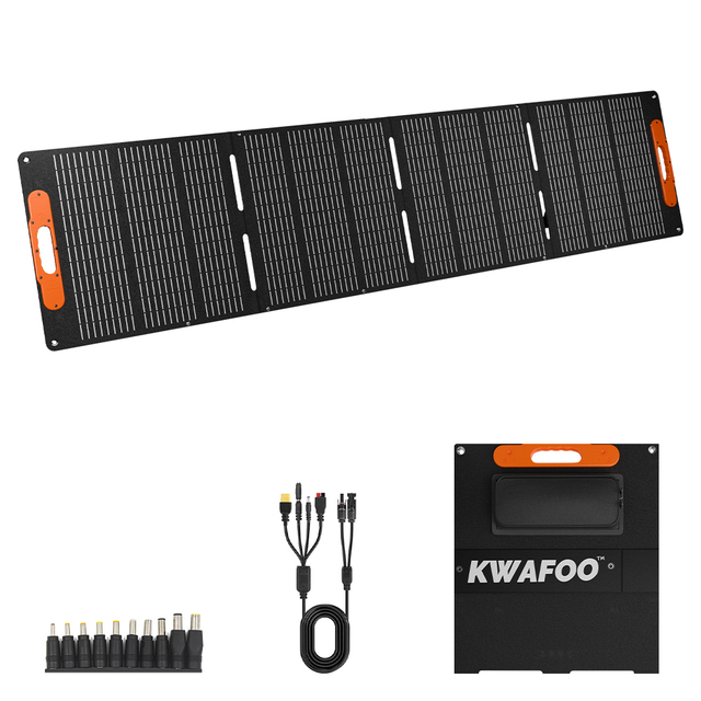 Portable 200W Sunpower Solar Panel Charger Foldable 12V Energy Storage Power Station for Camping Mobile Phone Charging Home Use