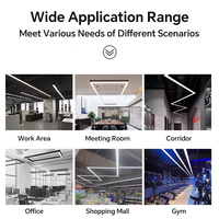 Système d'éclairage linéaire moderne à vente chaude, profil en aluminium modulaire COB, luminaire suspendu linéaire pour la maison, le bureau, les supermarchés
