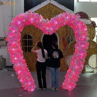 Arche lumineuse LED en forme de cœur, de qualité commerciale, pour extérieur, utilisable comme chemin, pour mariages, fêtes, centres de table et décorations