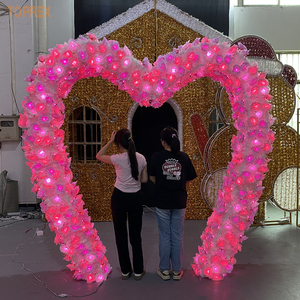 <span class=keywords><strong>Arche</strong></span> lumineuse LED en forme de cœur, de qualité commerciale, pour extérieur, utilisable comme chemin, pour mariages, fêtes, centres de table et décorations - Product Image 4
