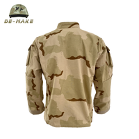 Ensemble uniforme tactique camouflage Ripstop style ACU unisexe, chemise et pantalon de chasse d'extérieur avec poignets ajustables en polyester/coton