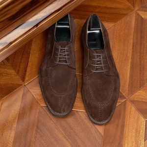 Zapatos Formales de Negocios Italianos, Estilo Derby con Cordones Cuadrados, de Gamuza, Hechos a Mano, Pulidos, Transpirables, Antideslizantes y Ligeros - Product Image 4