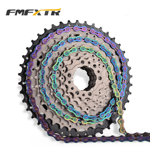 <span class=keywords><strong>Cadena</strong></span> de Bicicleta FMFXTR de 6, 7, 8, 9, 10 y 11 Velocidades, Recubierta de Titanio, Color Dorado y Plateado, para Bicicletas de Montaña y Carretera, 116 Eslabones - Product Image 1