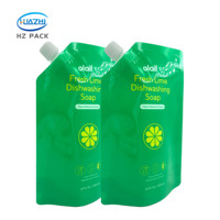Pochette Doypack Personnalisée Écologique Refermable en Plastique Stratifié avec Bec Verseur pour Emballage de Détergent Liquide et Savon Vaisselle
