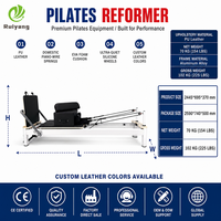 Reformer Pilates en Aluminium Qualité Commerciale pour Studio Fitness, Machine Professionnelle avec Logo Personnalisé Direct Usi