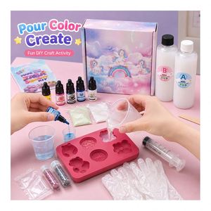 Kit de fabrication de jouets Taba : moules en silicone à prise rapide, gouttes de pigment, outils de scintillement, gants de protection - Product Image 2