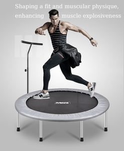 Vente chaude ronde intérieure adulte et enfants Fitness <span class=keywords><strong>Trampoline</strong></span> avec accoudoir réglable avec ressorts de haute qualité pour un usage domestique - Product Image 5
