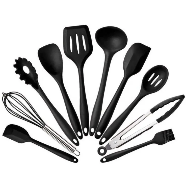 LFGB Juego de utensilios de cocina de silicona de 10 piezas Küchen utensilien Set Utensilien Hersteller